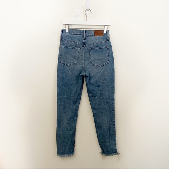 Madewell The Perfect Vintage Straight Leg Jeans Ainsworth Wash Raw Hem Size 26 - Picture 5 of 11